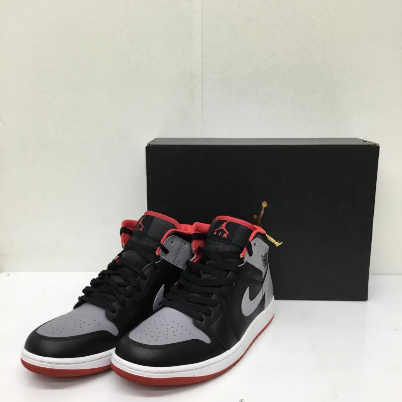 ナイキ NIKE スニーカー スニーカー DQ8426 006 Air Jordan 1 Mid Black Cement Grey 27.5cm ロゴ、文字 黒 / ブラック / X 灰 / グレー /  メンズ USED 古着 中古 10134403