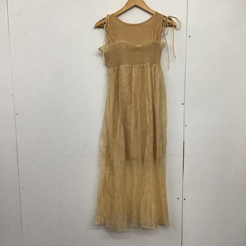 カスタネ Kastane ワンピース ロングスカート KA4F049 シアーシャーリングワンピースSET タンクトップ FREE 無地 橙 / オレンジ /  レディース USED 古着 中古 10142271