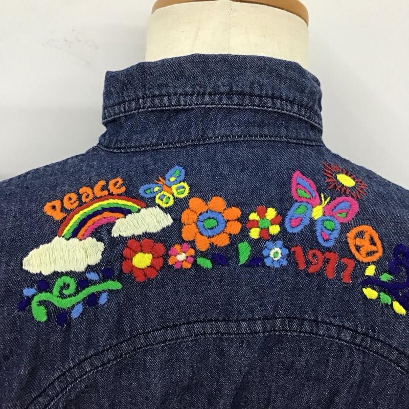 チチカカ TITICACA シャツ、ブラウス 長袖 EWMCA027-L デニムシャツ L 刺繍 インディゴ / インディゴ /  レディース USED 古着 中古 10114952