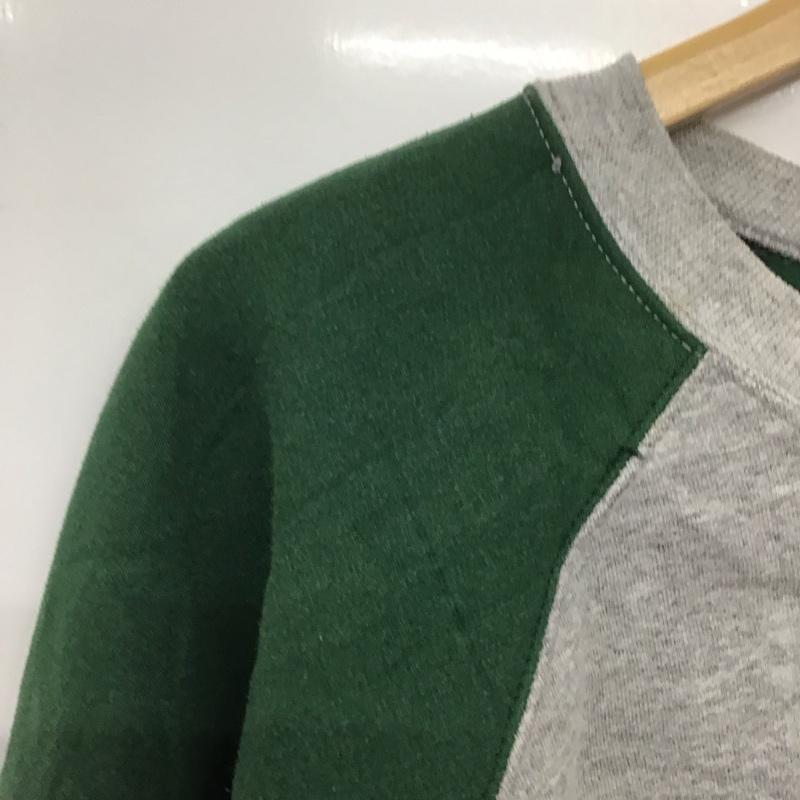 チャンピオン Champion トレーナー 長袖 長袖トレーナー スウェット クルーネック プルオーバー XL 無地 灰 / グレー / X 緑 / グリーン /  メンズ USED 古着 中古 10142949