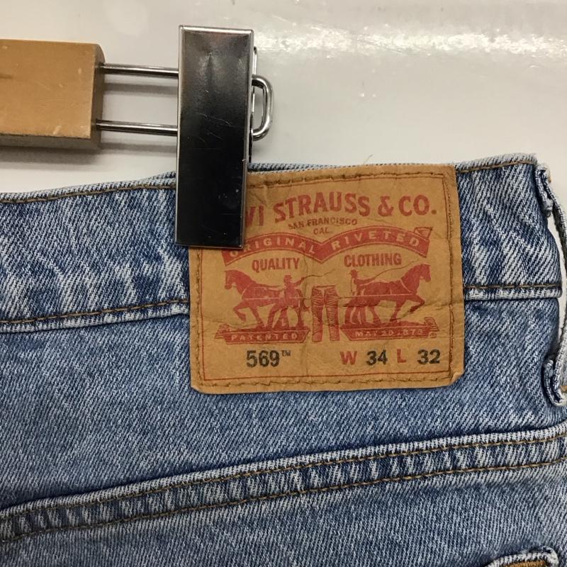 リーバイストラウスアンドコー Levi Strauss & co. パンツ デニム、ジーンズ デニムパンツ ワイドパンツ カジュアルパンツ ストレッチパンツ 34インチ 無地 インディゴ / インディゴ /  メンズ USED 古着 中古 10141516