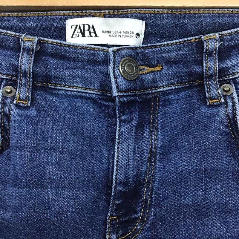ザラ ZARA パンツ デニム、ジーンズ 6840 293 400 スキニー 36 無地 青 / ブルー /  レディース USED 古着 中古 10133746