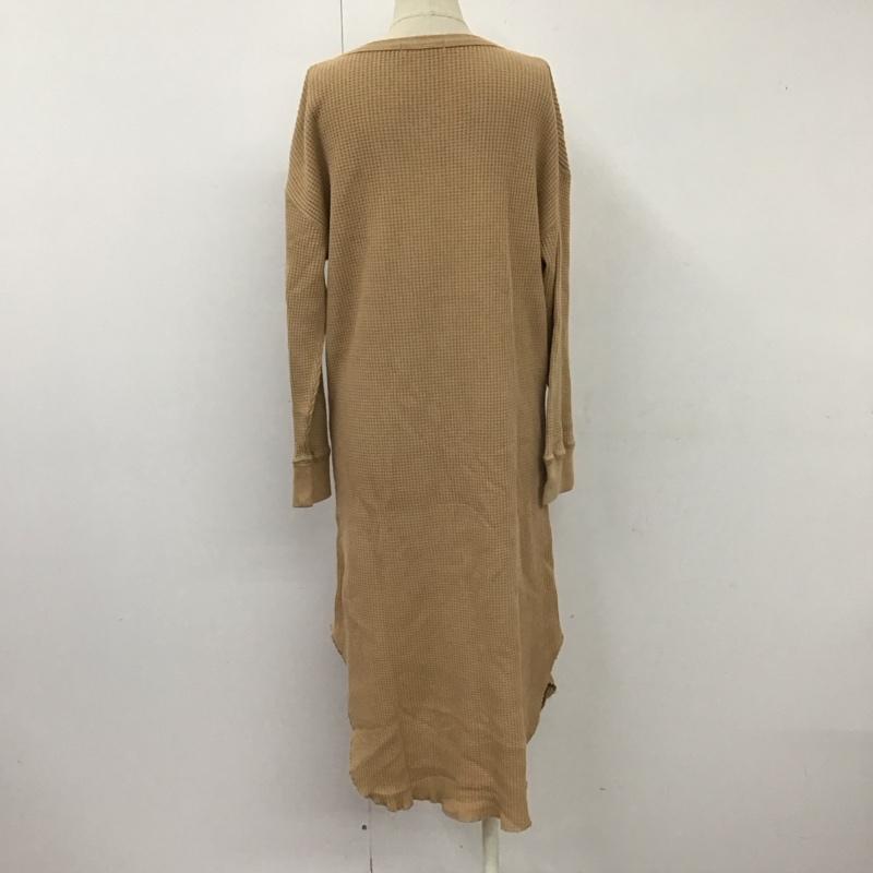 フリークスストア FREAK S STORE ワンピース ロングスカート 183-3123 ワッフル 長袖 FREE 無地 ベージュ / ベージュ /  レディース USED 古着 中古 10114981
