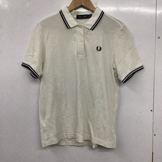 フレッドペリー FRED PERRY ポロシャツ 半袖 半袖ポロシャツ カラーシャツ 半袖カットソー ロゴ、文字 白 / ホワイト /  メンズ USED 古着 中古 10139175