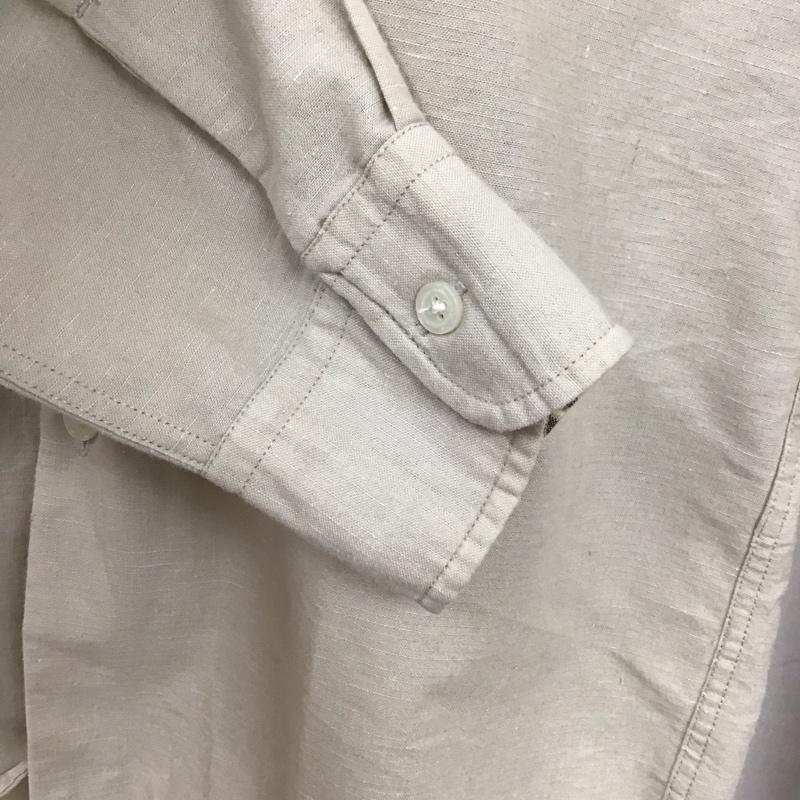 ナノユニバース nano・universe シャツ、ブラウス 長袖 M 無地 ベージュ / ベージュ /  メンズ USED 古着 中古 10131061