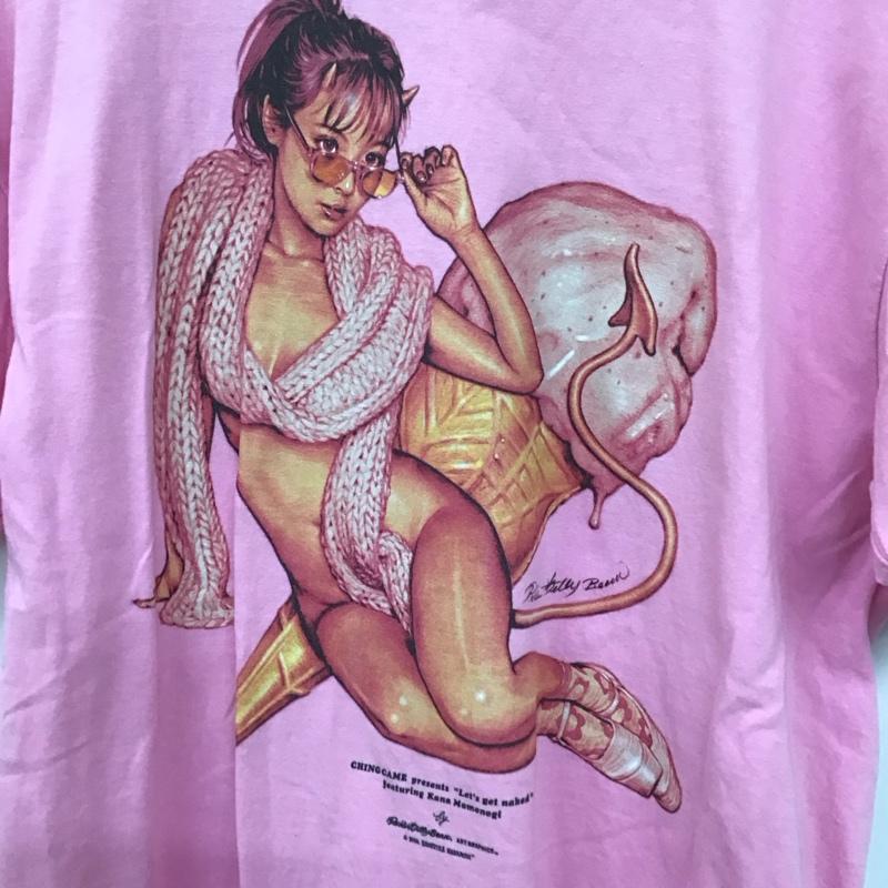 エロスティカ EROSTiKA Tシャツ 半袖 Ice Cream Kana Momonogi XL プリント 桃 / ピンク /  メンズ USED 古着 中古 10123386