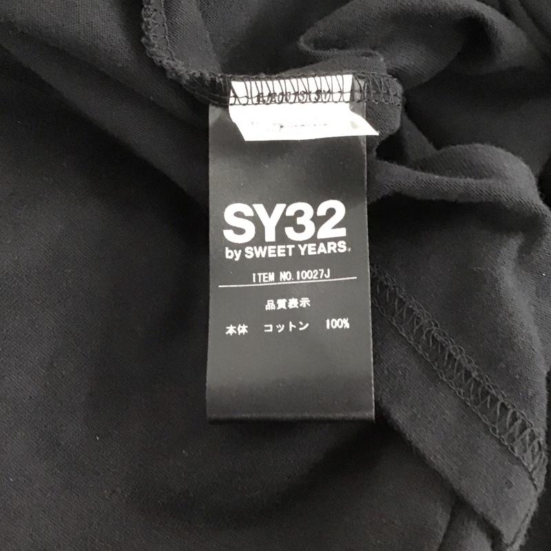 エスワイサーティトゥバイスィートイヤーズ SY32 by SWEET YEARS Tシャツ 半袖 半袖カットソー プリントTシャツ クルーネックカットソー XL ロゴ、文字 黒 / ブラック /  メンズ USED 古着 中古 10138958
