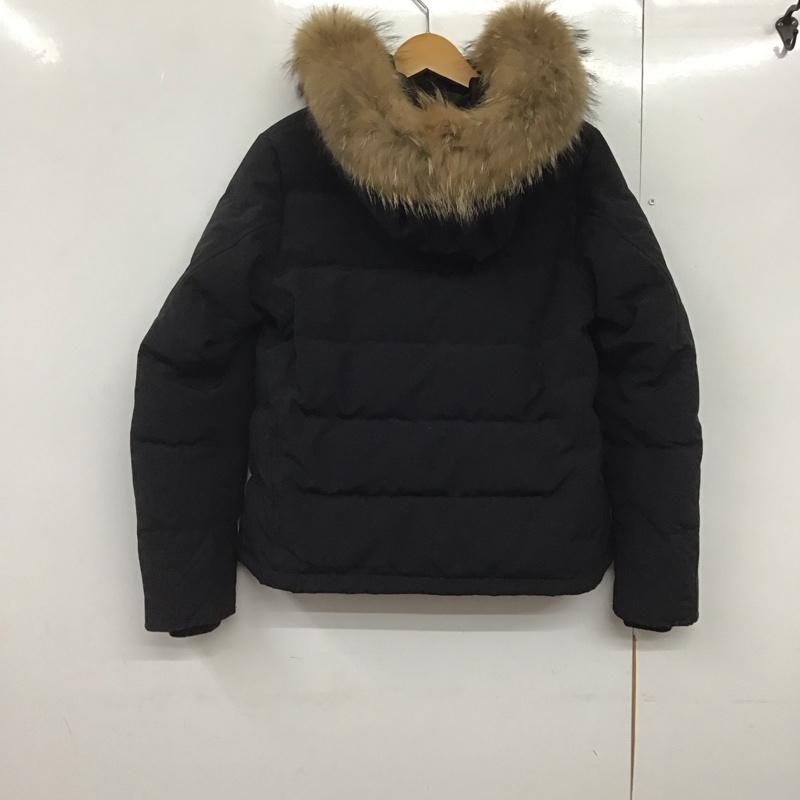 ダントン Danton ジャケット、上着 ダウンジャケット JD-8931 LAS ショートダウンコート フェザー 36 ロゴ、文字 黒 / ブラック /  レディース USED 古着 中古 10142308