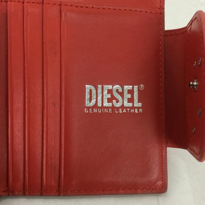 ディーゼル DIESEL 財布 二つ折り Dロゴ ロゴ、文字 赤 / レッド /  レディース USED 古着 中古 10138492