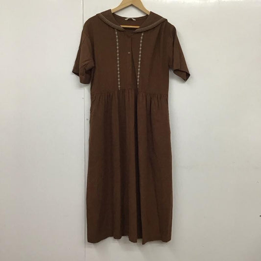 エヘカソポ ehka sopo ワンピース ロングスカート FREE 無地 茶 / ブラウン /  レディース USED 古着 中古 10131495