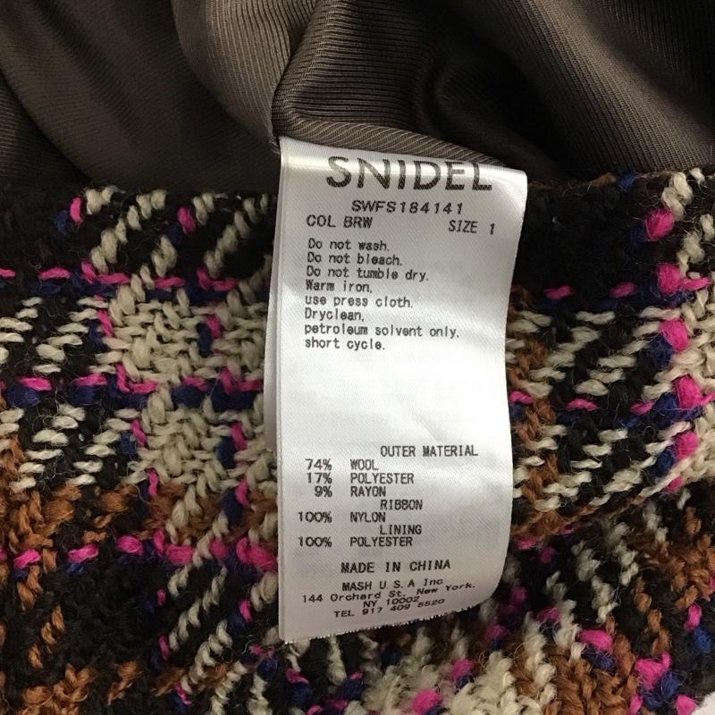 スナイデル SNIDEL スカート ロングスカート SWFS184141 ウールロービングスカート 1 チェック マルチカラー / マルチカラー /  レディース USED 古着 中古 10142262