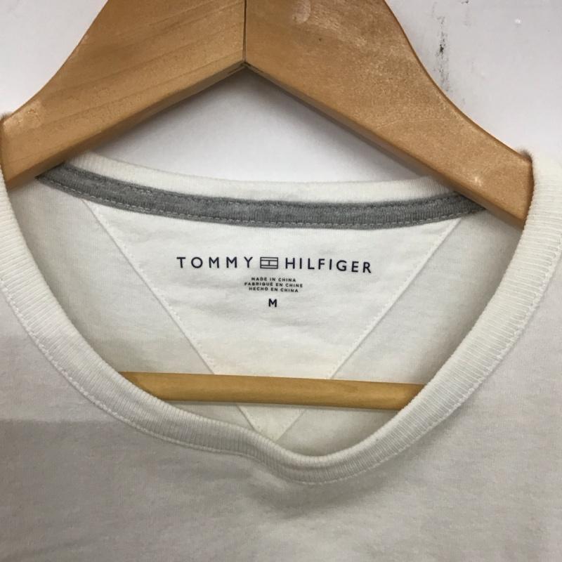 トミーヒルフィガー TOMMY HILFIGER Tシャツ 半袖 半袖カットソー プリントTシャツ クルーネックカットソー M ロゴ、文字 白 / ホワイト /  メンズ USED 古着 中古 10134926