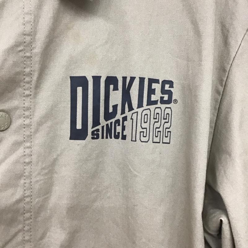 ディッキーズ Dickies シャツ、ブラウス 長袖 長袖ジャケット アウター 前ボタン カラージャケット L ロゴ、文字 ベージュ / ベージュ /  メンズ USED 古着 中古 10142958