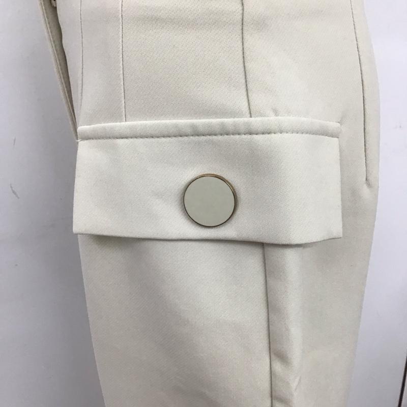 ザラ ZARA パンツ スラックス スラックスパンツ スリムパンツ カジュアルパンツ センタータックパンツ ストレッチパンツ S 無地 オフホワイト / オフホワイト /  レディース USED 古着 中古 10109523