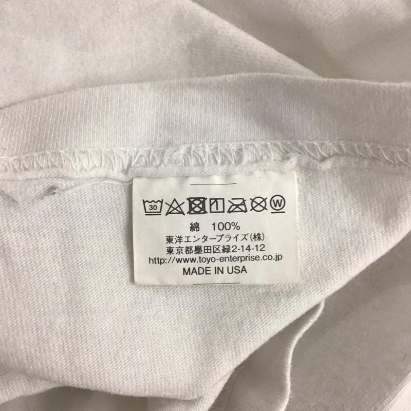 インディアンモトサイクル Indian Motocycle Tシャツ 半袖 半袖カットソー プリントTシャツ クルーネックカットソー L プリント 白 / ホワイト /  メンズ USED 古着 中古 10145828