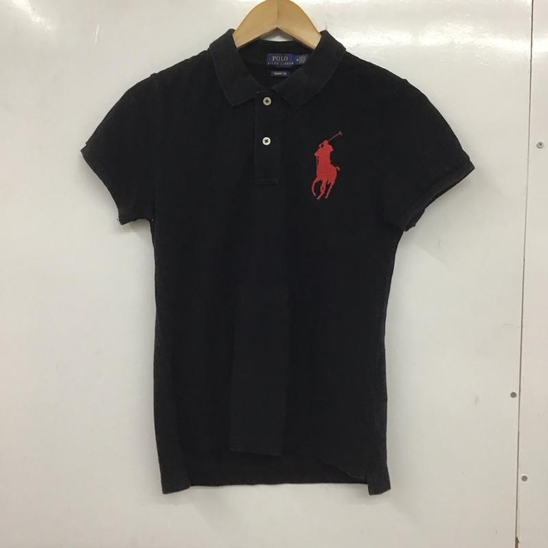 ポロラルフローレン POLO RALPH LAUREN ポロシャツ 半袖 M 無地 黒 / ブラック /  レディース USED 古着 中古 10140229