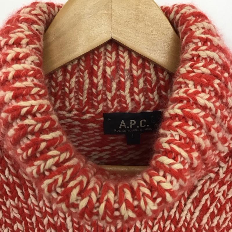 アーペーセー A.P.C. ニット、セーター 長袖 1  赤 / レッド /  メンズ USED 古着 中古 10140328