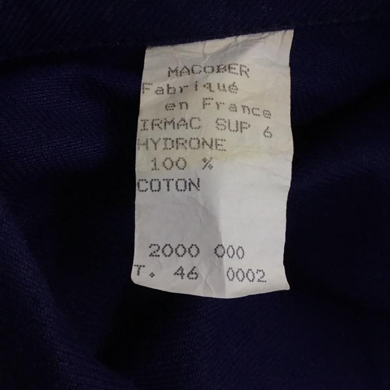マコバ MACOBER ジャケット、上着 ジャケット、ブレザー ユーロワーク フランス製 コットン シャツジャケット 46 無地 紺 / ネイビー /  メンズ USED 古着 中古 10120205