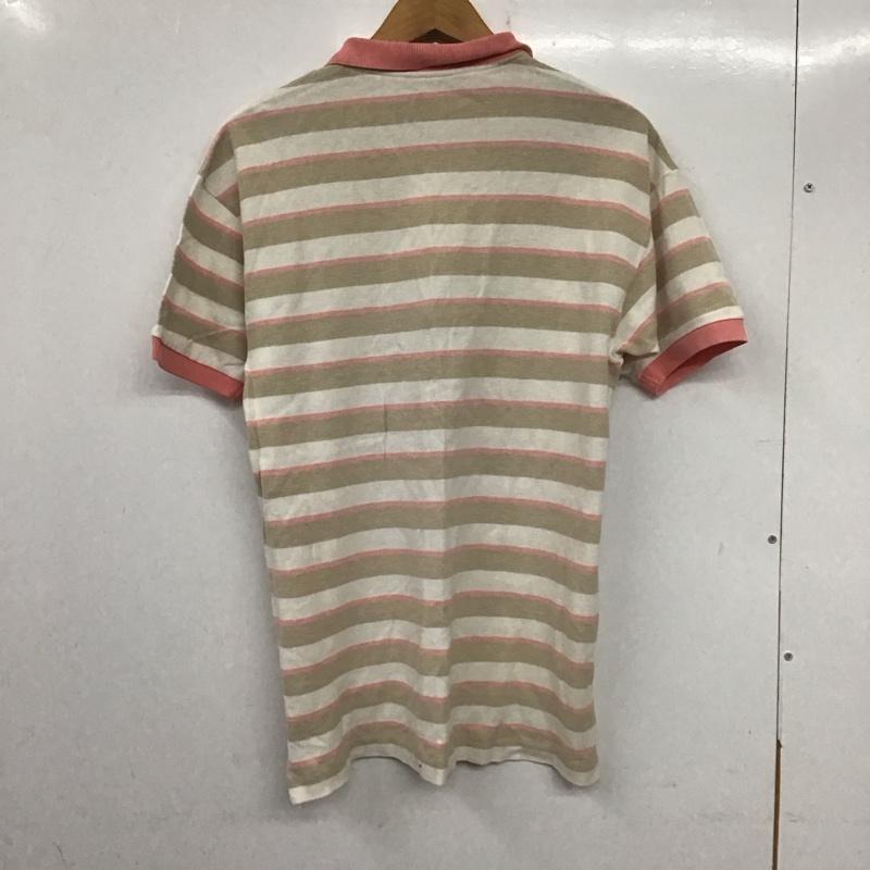チャップスラルフローレン CHAPSRALPHLAUREN ポロシャツ 半袖 半袖ポロシャツ カラーシャツ 半袖カットソー M ボーダー柄 白 / ホワイト / X 桃 / ピンク / X ベージュ / ベージュ /  メンズ USED 古着 中古 10140698
