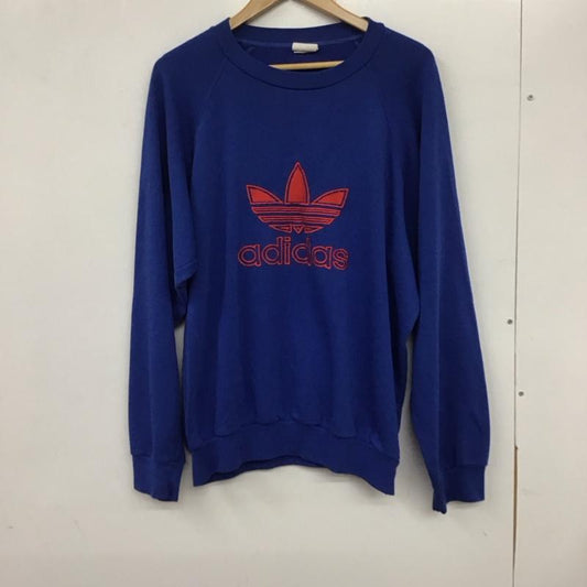 アディダス adidas トレーナー 長袖 刺繍 青 / ブルー /  メンズ USED 古着 中古 10134628