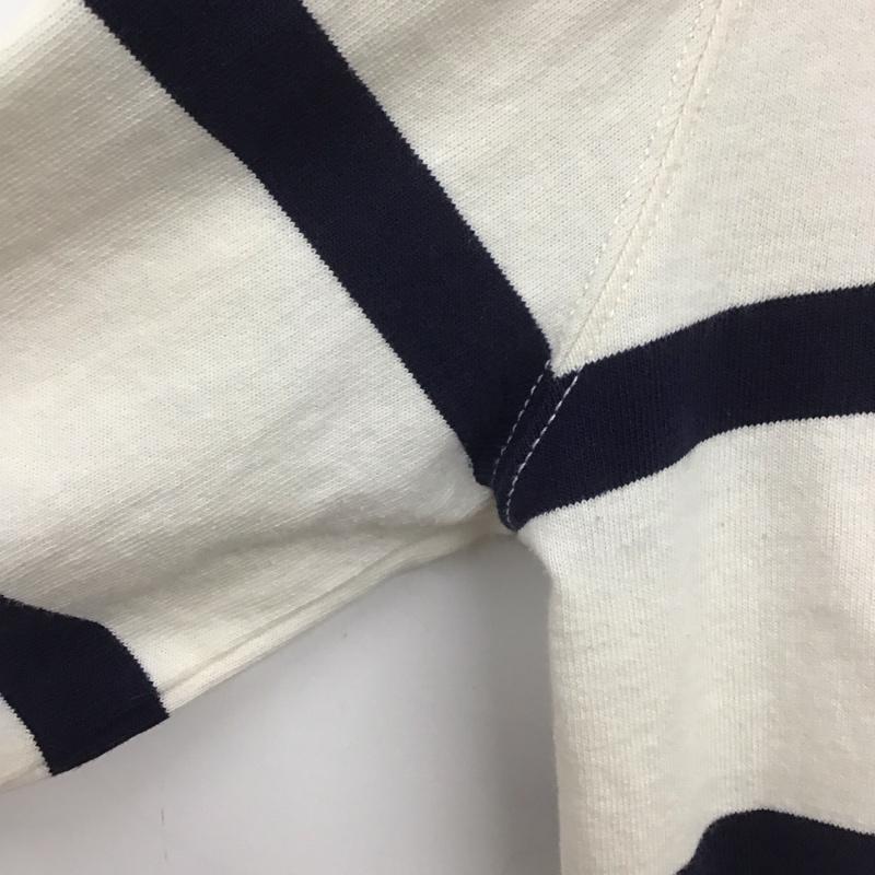 ポロラルフローレン POLO RALPH LAUREN カットソー 長袖 長袖カットソー 長袖ポロシャツ カラーシャツ M ボーダー柄 白 / ホワイト / X 紺 / ネイビー /  メンズ USED 古着 中古 10138924