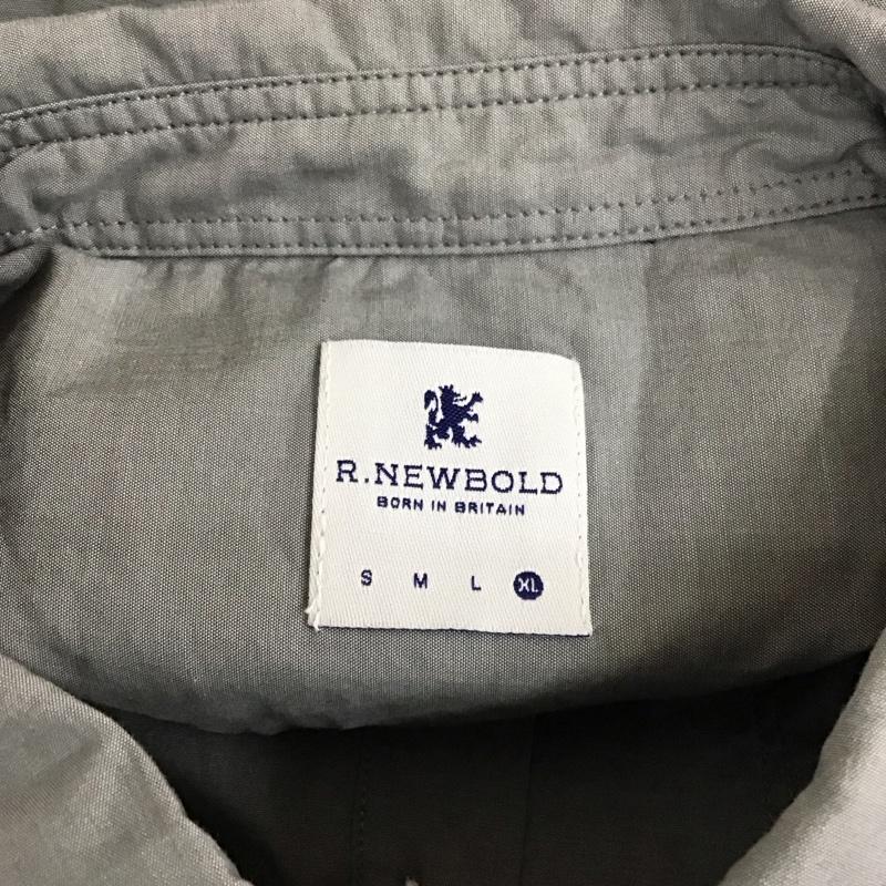 アール・ニューボールド R.NEWBOLD シャツ、ブラウス 長袖 胸ポケット XL ワンポイント 灰 / グレー /  メンズ USED 古着 中古 10118111