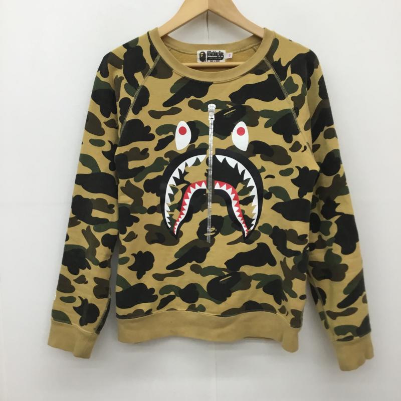 アベイシングエイプ A BATHING APE トレーナー 長袖 001swg302001x 1ST CAMO SHARK CREWNECK XS カモフラージュ柄・迷彩 茶 / ブラウン / X 緑 / グリーン / X 黒 / ブラック /  レディース USED 古着 中古 10133474