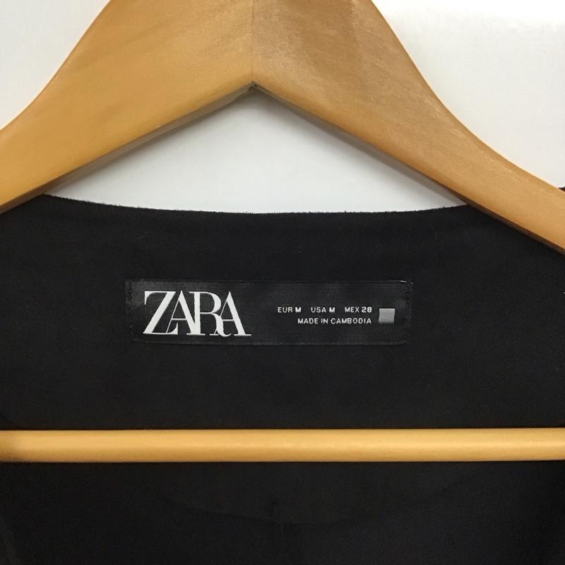 ザラ ZARA ジャケット、上着 ジャケット、ブレザー M 無地 黒 / ブラック /  レディース USED 古着 中古 10142767
