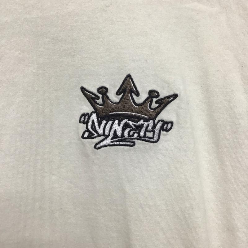 ナインティナインティ 9090 Tシャツ 半袖 半袖カットソー プリントTシャツ クルーネックカットソー M プリント 白 / ホワイト /  メンズ USED 古着 中古 10130659