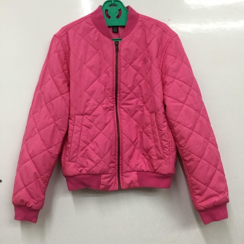 ポロラルフローレン POLO RALPH LAUREN ジャケット、上着 ジャンパー、ブルゾン ジップアップジャケット ジャンパー キルティングジャケット カジュアルジャケット M ロゴ、文字 桃 / ピンク /  ガールズ USED 古着 中古 10116535