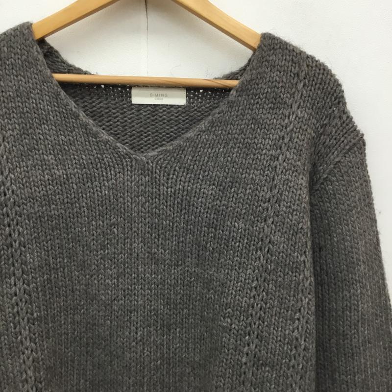 ビーミング バイ ビームス B:MING by BEAMS ニット、セーター 長袖 FREE 無地 グレージュ / グレージュ /  レディース USED 古着 中古 10138998