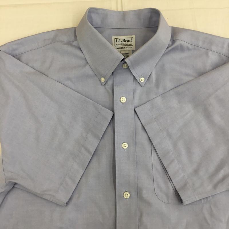 エルエルビーン L.L.Bean シャツ、ブラウス 半袖 501767 L 無地 青 / ブルー /  メンズ USED 古着 中古 10135118