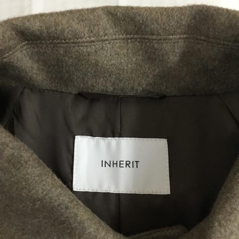 インヘリット INHERIT コート コート一般 ロングコート ロングジャケット カラージャケット アウター M 無地 茶 / ブラウン /  メンズ USED 古着 中古 10120475