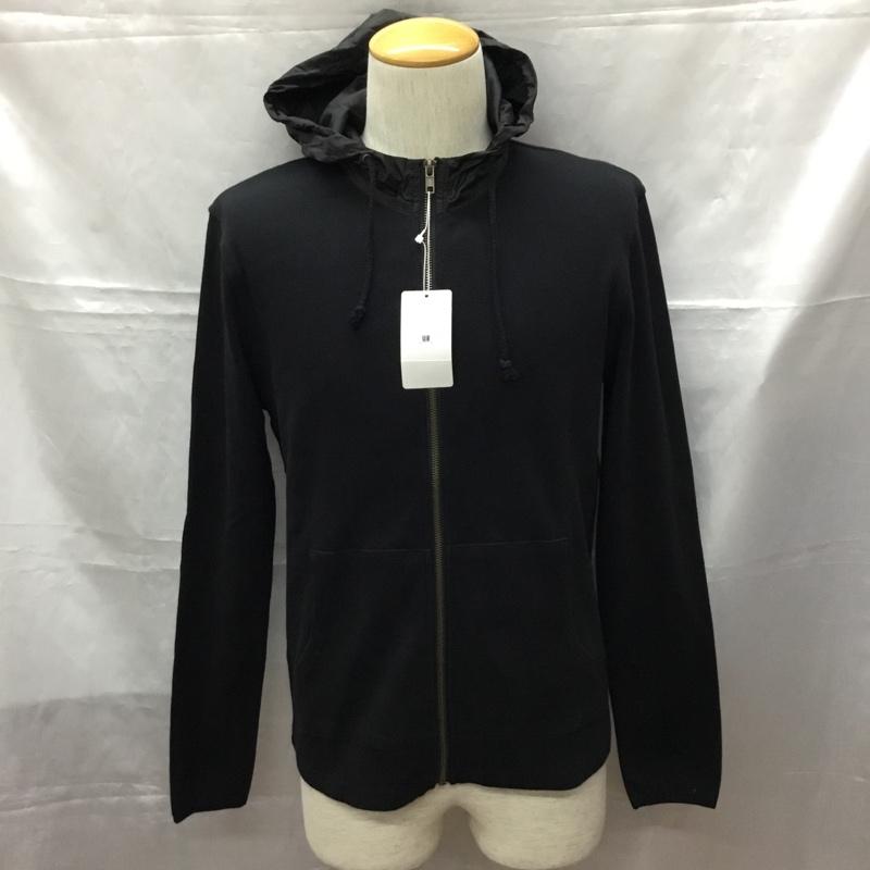 アーバンリサーチ URBAN RESEARCH パーカー 長袖 ジップパーカー 38 無地 黒 / ブラック /  メンズ USED 古着 中古 10108763
