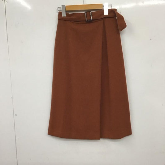 ロペピクニック ROPE  PICNIC スカート ひざ丈スカート 36 無地 茶 / ブラウン /  レディース USED 古着 中古 10136941
