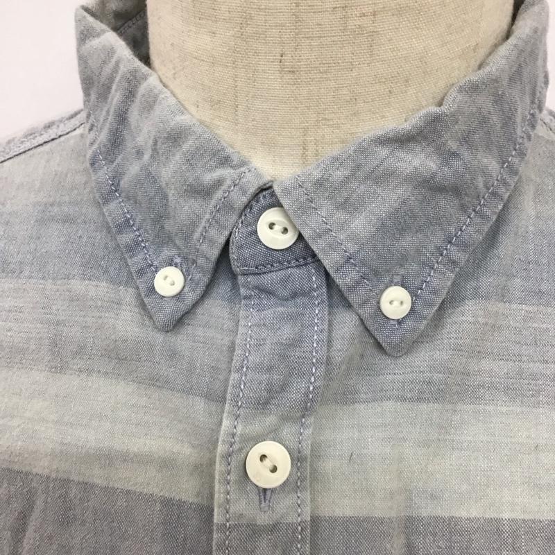 トミーヒルフィガー TOMMY HILFIGER シャツ、ブラウス 長袖 長袖シャツ ボーダーシャツ カラーシャツ ボタンダウンシャツ M ボーダー柄 インディゴ / インディゴ /  メンズ USED 古着 中古 10126229