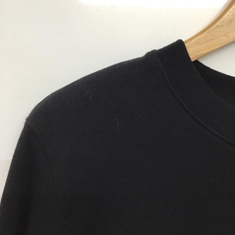 デンハム DENHAM トレーナー 長袖 長袖トレーナー スウェット クルーネック プルオーバー L ロゴ、文字 黒 / ブラック /  メンズ USED 古着 中古 10141762