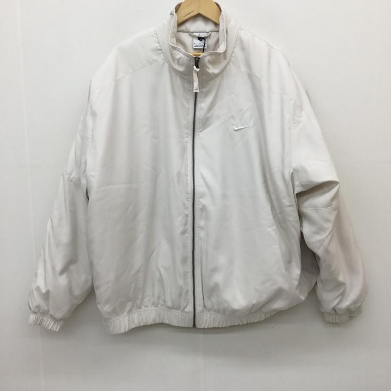 ナイキ NIKE ジャケット、上着 ジャンパー、ブルゾン DN1266-030　Solo Swoosh Satin Bomber Jacket XL ロゴ、文字 白 / ホワイト /  メンズ USED 古着 中古 10119984
