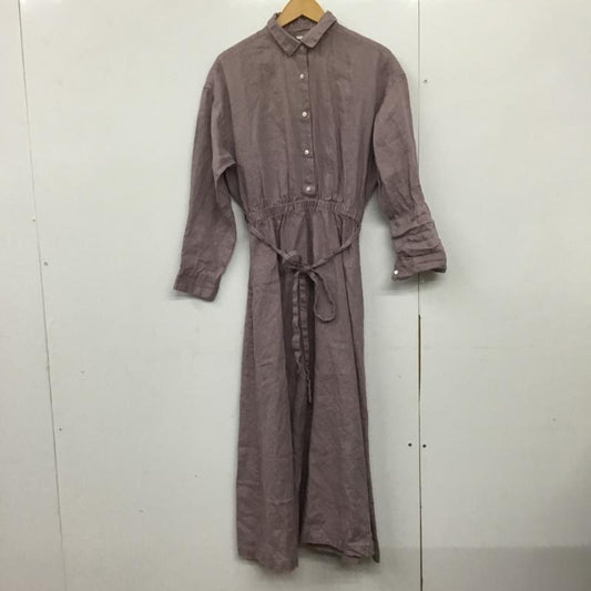 アーバンリサーチドアーズ URBAN RESEARCH DOORS ワンピース ロングスカート 長袖ロングワンピース シャツワンピース フレアスカート M 無地 紫 / パープル /  レディース USED 古着 中古 10143595