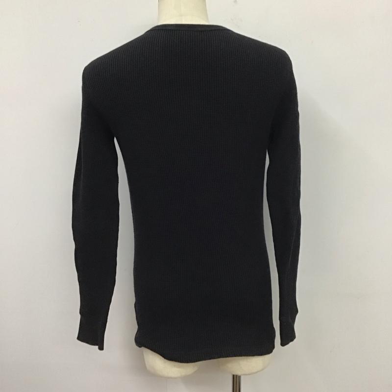 アルファインダストリー Alpha Industries カットソー 長袖 長袖カットソー クルーネックカットソー ロングスリーブカットソー ワッフル S 無地 紺 / ネイビー /  メンズ USED 古着 中古 10124323