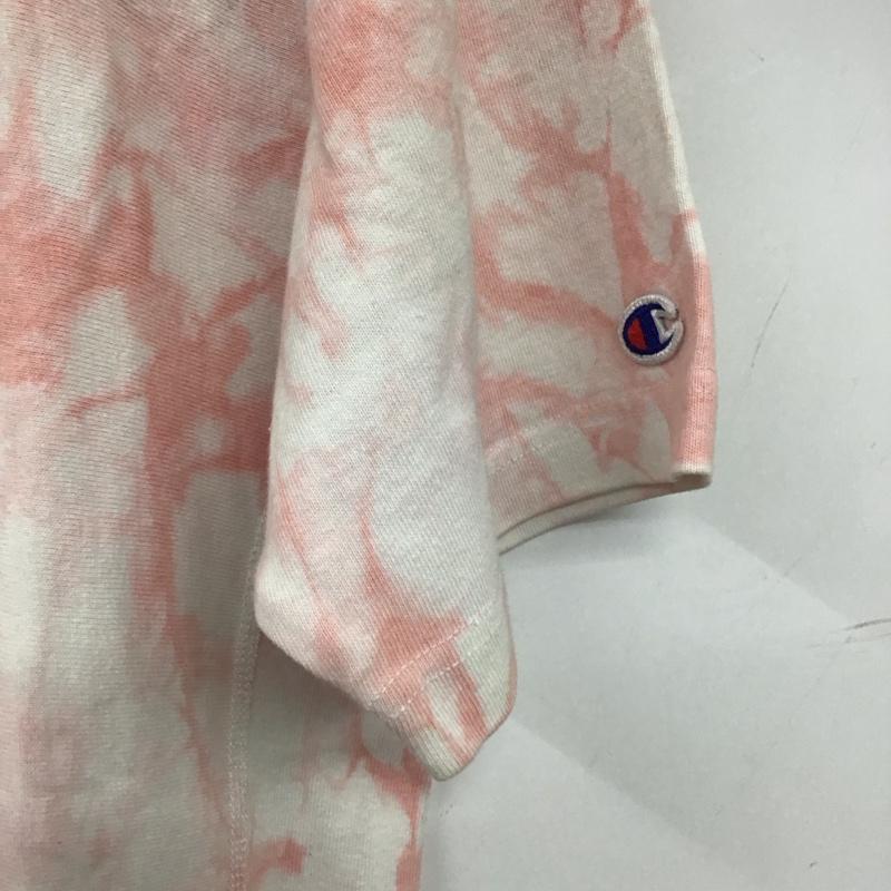 チャンピオン Champion Tシャツ 半袖 c3-p323 半袖カットソー プリントTシャツ S ロゴ、文字 白 / ホワイト / X 桃 / ピンク /  メンズ USED 古着 中古 10138897