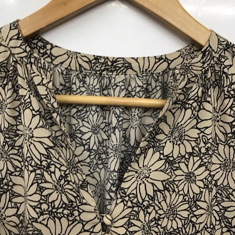 アイテムズ アーバンリサーチ ITEMS URBAN RESEARCH ワンピース ロングスカート it25-26b006 2022SS 花柄ラグランハーフスリーブワンピース ロングワンピース FREE プリント 茶 / ブラウン / X 黒 / ブラック /  レディース USED 古着 中古 10135214