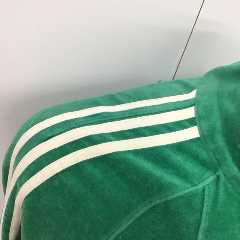 アディダス adidas ジャケット、上着 ジャンパー、ブルゾン ジップアップジャケット ジャンパー ジャケット カジュアルジャケット ジャージ S ロゴ、文字 緑 / グリーン /  メンズ USED 古着 中古 10123797