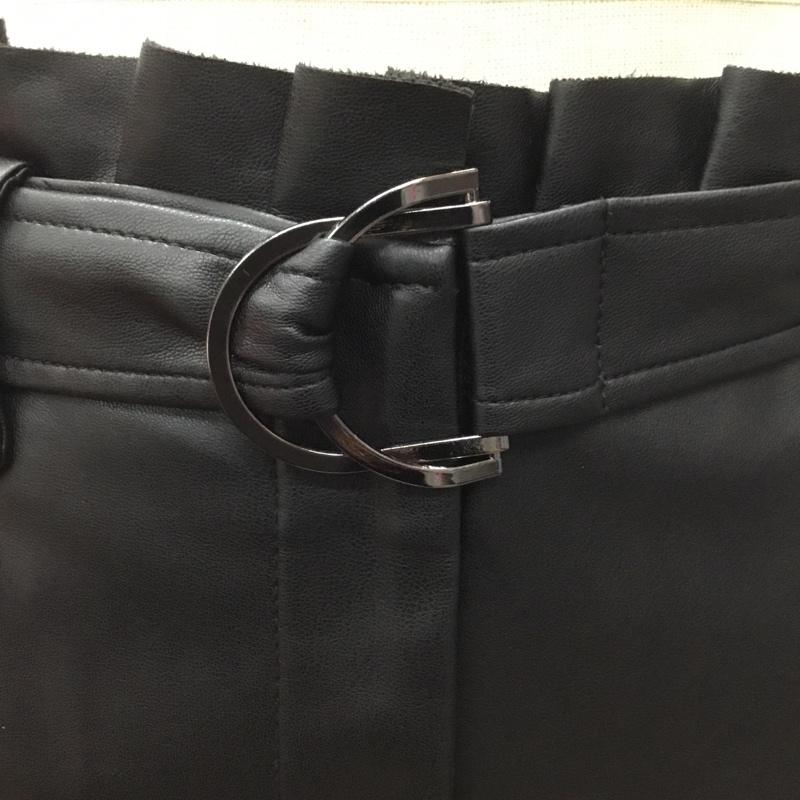 ザラ ZARA スカート ミニスカート 3046 276 800 フェイクレザー プリーツ XS 無地 黒 / ブラック /  レディース USED 古着 中古 10107287