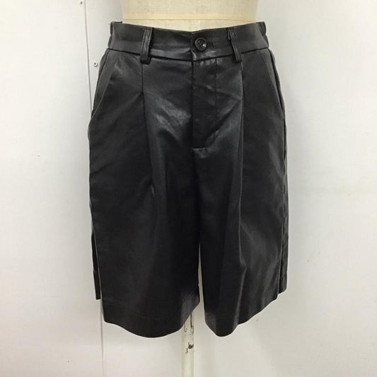 ダブル シー WC パンツ ショートパンツ wc22sp04-l0012 フェイクレザータックショートパンツ FREE 無地 黒 / ブラック /  レディース USED 古着 中古 10122264
