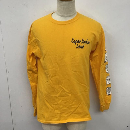 パンクドランカーズ PUNK DRUNKERS カットソー 長袖 長袖カットソー プリントカットソー クルーネック M プリント 黄 / イエロー /  メンズ USED 古着 中古 10125103