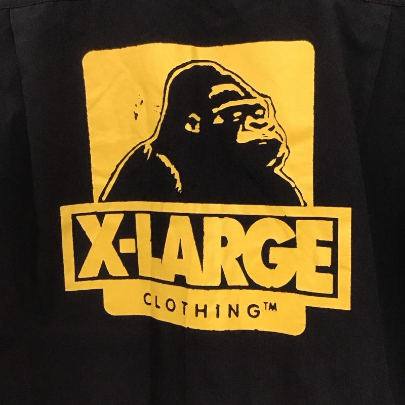 エクストララージ XLARGE シャツ、ブラウス 長袖 長袖シャツ 無地シャツ カラーシャツ M ロゴ、文字 黒 / ブラック /  メンズ USED 古着 中古 10140533