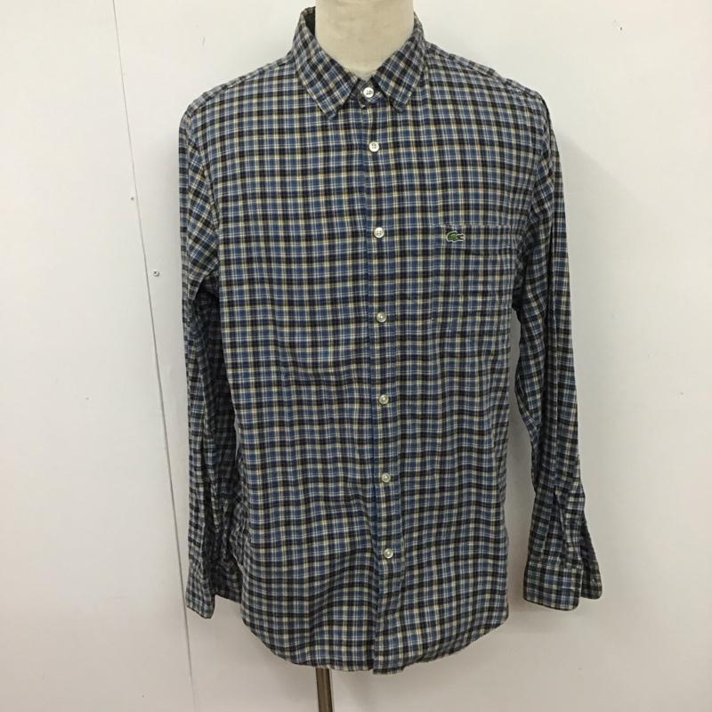 ラコステ LACOSTE シャツ、ブラウス 長袖 長袖シャツ カラーシャツ ポケットシャツ 長袖カットソー チェックシャツ 42 チェック マルチカラー / マルチカラー /  メンズ USED 古着 中古 10123939