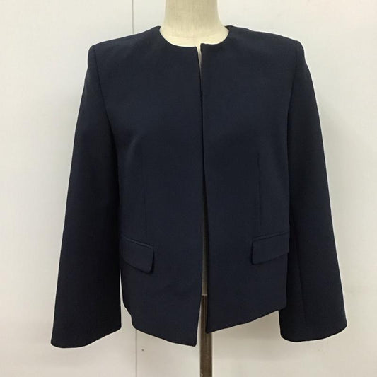 ザラ ZARA ジャケット、上着 ジャケット、ブレザー 長袖ジャケット アウター 前開き ノーカラージャケット S 無地 紺 / ネイビー /  レディース USED 古着 中古 10126109