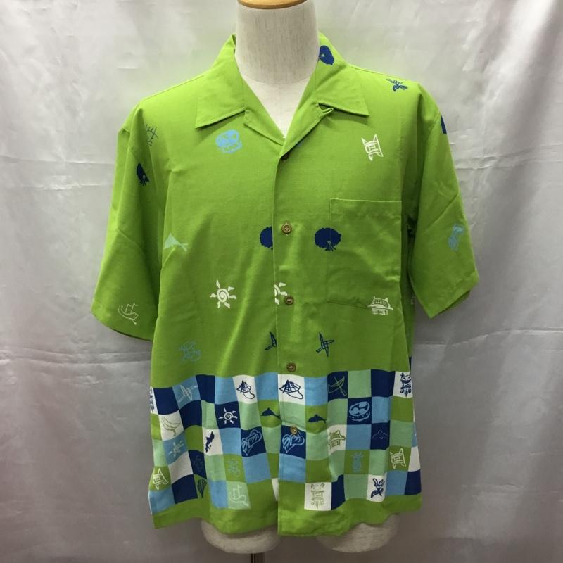 マンゴ MANGO シャツ、ブラウス 半袖 M  黄緑 / イエローグリーン /  メンズ USED 古着 中古 10108695